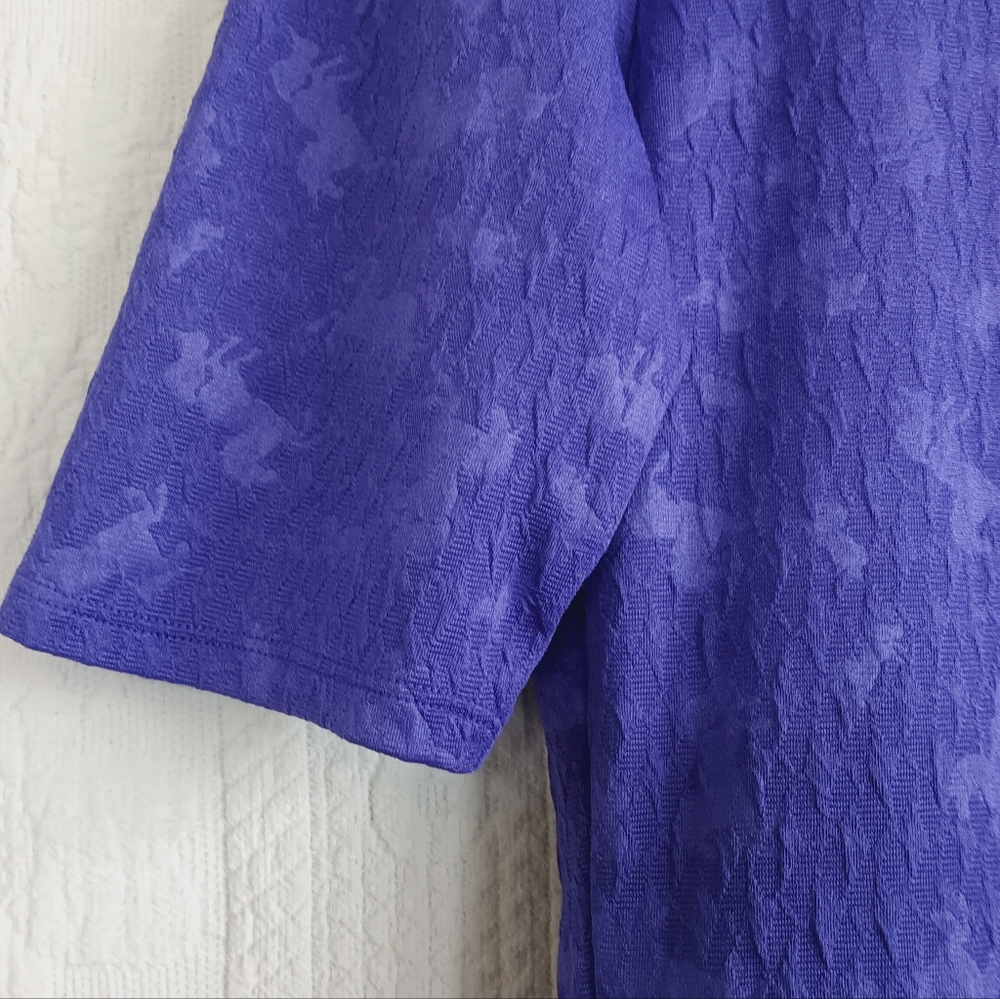 LuLaRoe Purple Unicorn Fit N Flare Midi Dress Stretchy Textured Fantasy Colorful - Picture 7 of 13